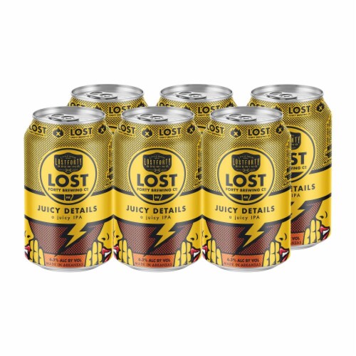 Lost Forty Brewing Juicy Details IPA Craft Beer Perspective: back