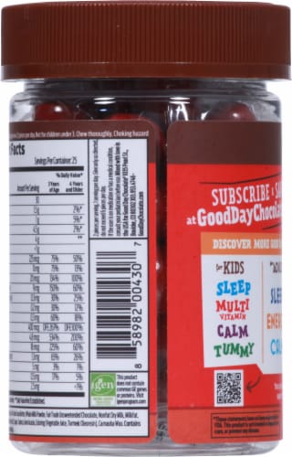 Good Day Chocolate® Kids Multi Vitamin Supplement Perspective: back