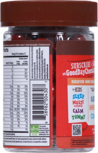 Good Day Chocolate® Kids Multi Vitamin Supplement Perspective: back