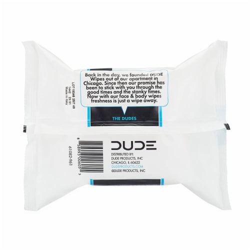 Dude Wipes Unscented Face Wipes Perspective: back