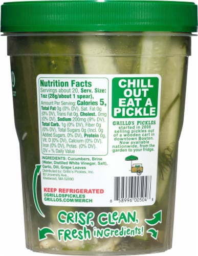 Grillo's Pickles® Classic Dill Pickle Spears Perspective: back