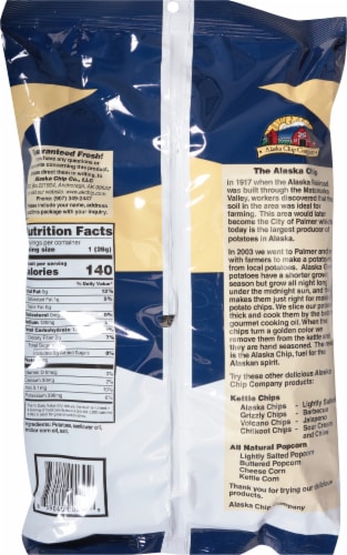 Alaska Chip Company Original Lightly Salted Kettle Cooked Potato Chips Perspective: back