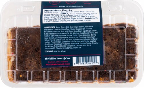 The Killer Brownie Company Peppermint Brownies Perspective: back