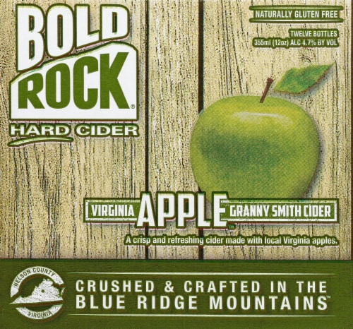 Bold Rock® Virginia Granny Smith Hard Apple Cider Perspective: back