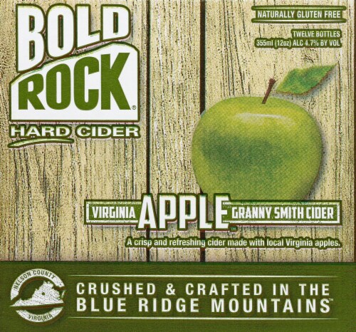 Bold Rock® Virginia Granny Smith Hard Apple Cider Perspective: back