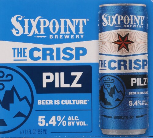 Sixpoint Brewery The Crisp Pilz Pilsner Beer Perspective: back