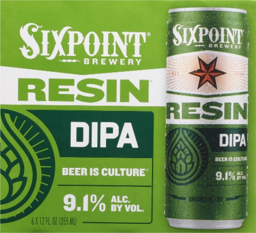 Sixpoint Resin IIPA Beer Perspective: back