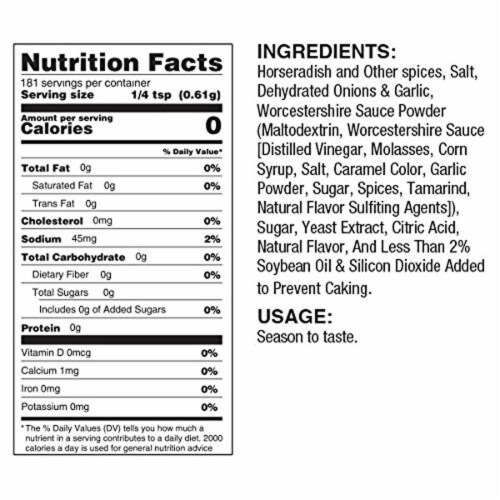 Nebraska Star Beef Horseradish Prime Rib Rub 3.9 Oz All Purpose Blend 7010-NSB Perspective: back