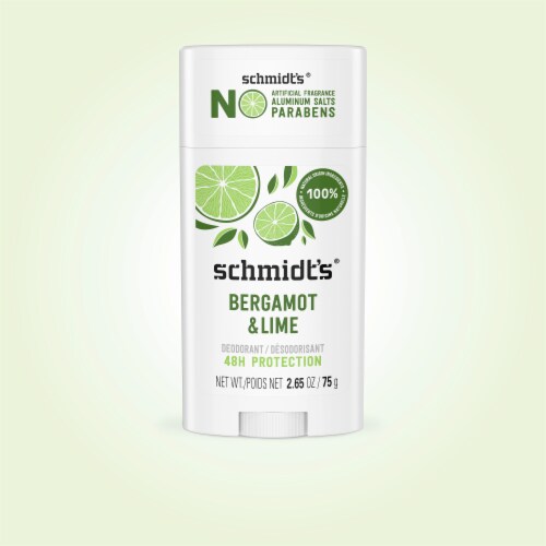 Schmidt's Aluminum Free Women's and Men's Natural Deodorant Stick Bergamot & Lime Perspective: back