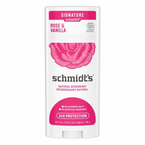 Schmidt's Rose & Vanilla Aluminum Free Natural Deodorant Perspective: back