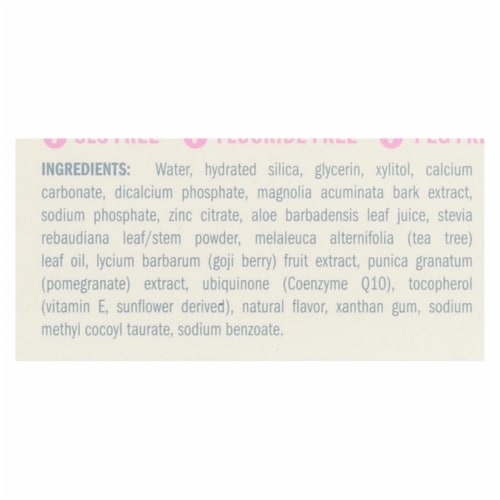 Schmidt's™ Flouride-Free Jasmine & Spearmint Toothpaste Perspective: back