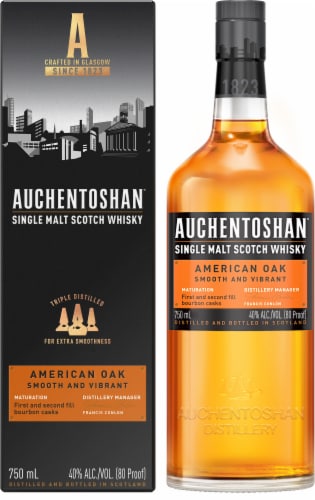 Auchentoshan American Oak Single Malt Scotch Whisky Perspective: back