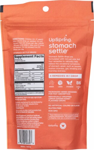 Stomach Settle® Lemon Ginger Honey Flavor Upset Stomach Relief Drops Perspective: back