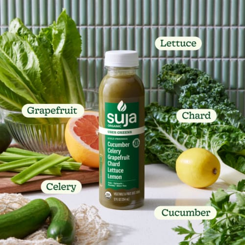 Suja Organic Uber Greens Cold Pressed Juice Drink Perspective: back