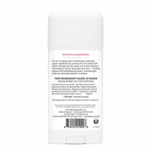 Earth Mama Simply Non-Scents Deodorant Perspective: back