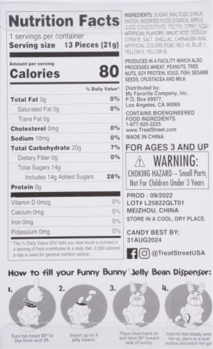 Treat Street Funny Bunny® Windup Walking Jelly Bean Easter Candy Dispenser Perspective: back