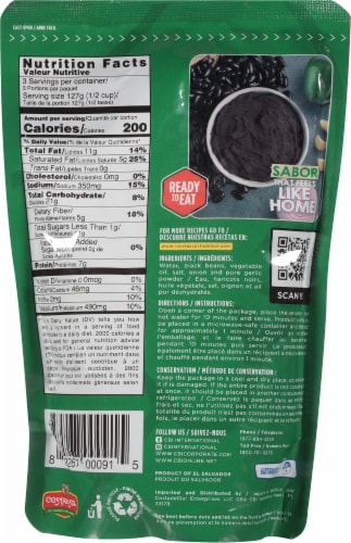 Costa Del Sol Refried Black Beans Perspective: back