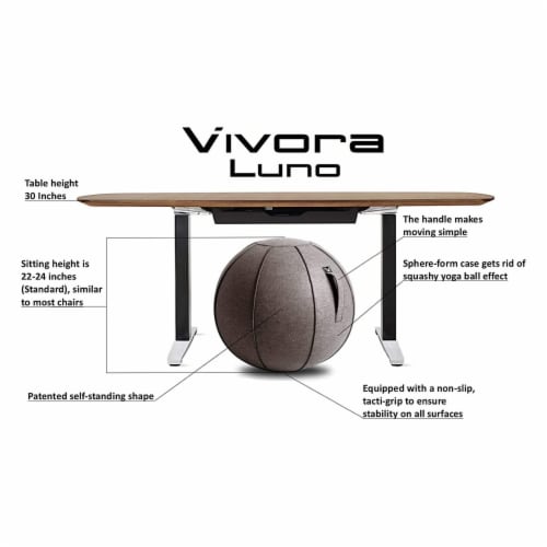 Vivora Luno Classic Felt Sitting Ball with Handle for Home and