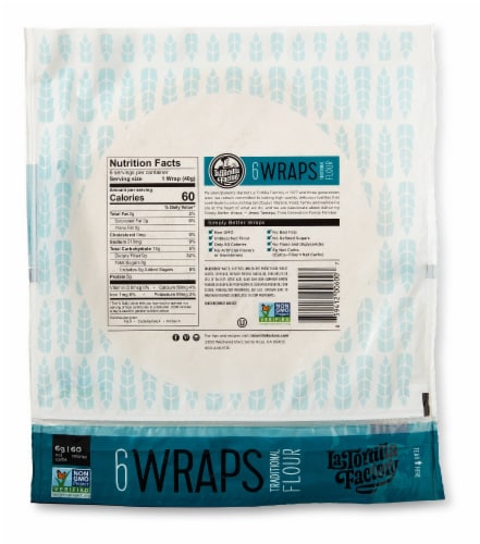 La Tortilla Factory Flour Wraps Perspective: back