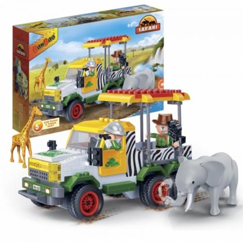 BanBao Interlocking Blocks Safari Jeep (248 Pieces) Perspective: back