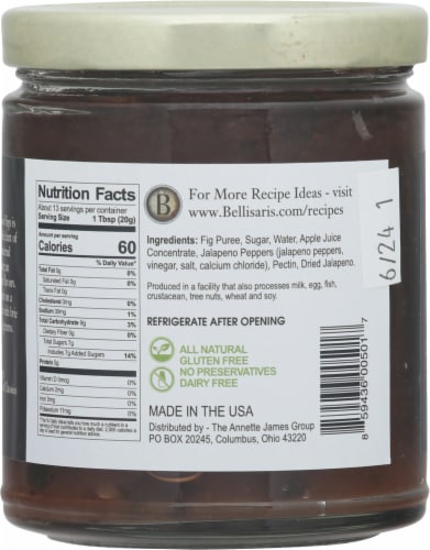 Bellisari's Blistered Jalapeno & Fig Spread Perspective: back