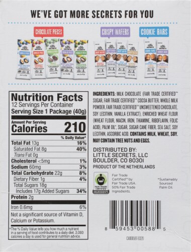 Little Secrets® Milk Chocolate Sea Salt Crispy Wafers Perspective: back