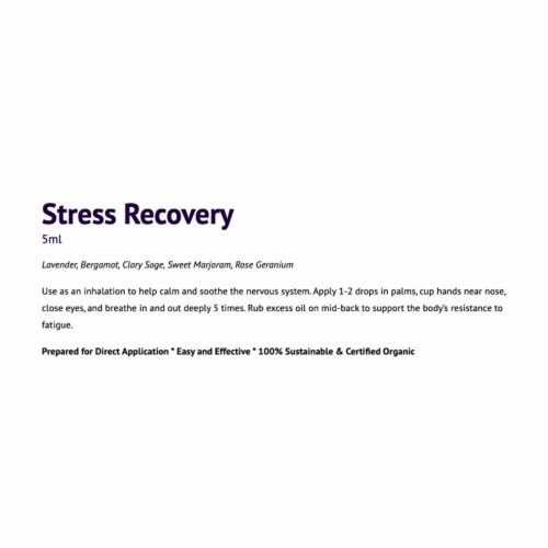 Pranarom Stress Recovery Essential Oil Blend Perspective: back