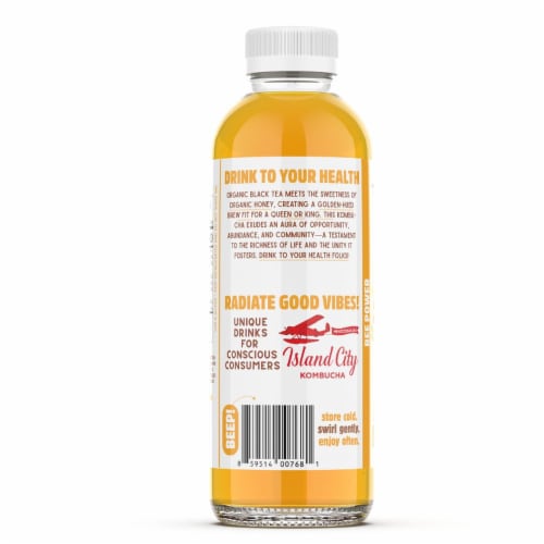 Island City Bee Power Kombucha Perspective: back