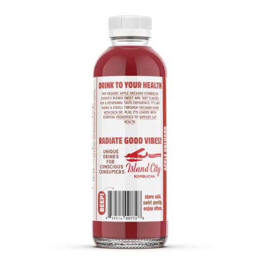 Island City Apple Orchard Kombucha Perspective: back