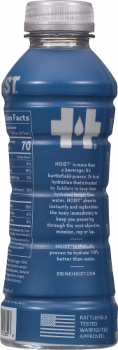 Hoist® Blue Raspberry IV Level Hydration™ Sports Drink Bottle Perspective: back