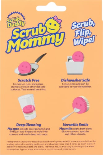 Scrub Mommy Dual Sided Purple Scrub Sponge Perspective: back
