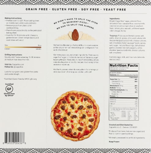Cappello's® Italian Sausage & Roasted Red Pepper Pizza Perspective: back