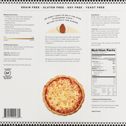 Cappello's® Grain Free Cheese Pizza Perspective: back