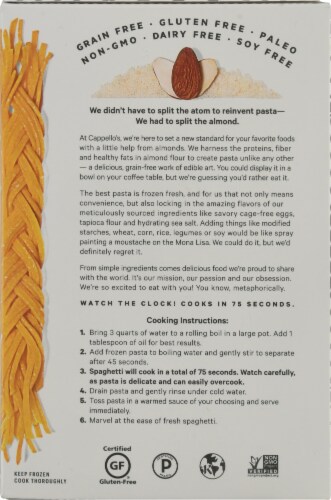 Cappello's® Grain Free Almond Flour Spaghetti Pasta Perspective: back