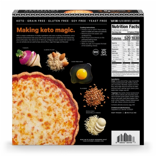 Cappello's® Keto Cheese Frozen Pizza Perspective: back