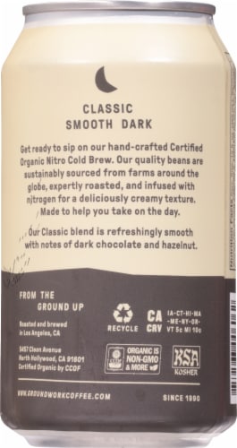 Groundwork Organic Nitro Cold Brew Coffee Perspective: back