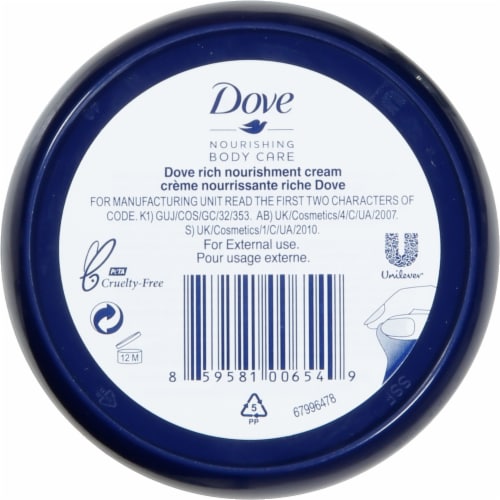 Dove Intensive Nourishing Care Cream Perspective: back