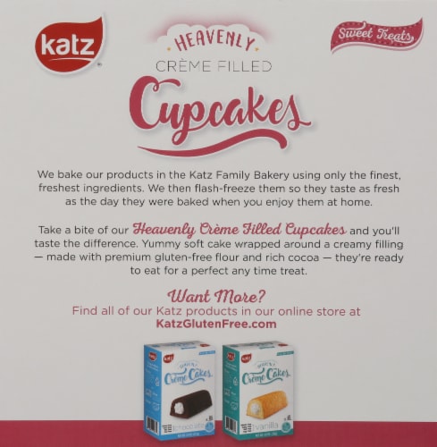 Katz® Gluten Free Chocolate Creme Filled Cupcakes Perspective: back