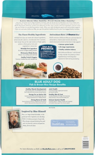 Blue Buffalo Fish & Brown Rice Adult Dry Dog Food Perspective: back