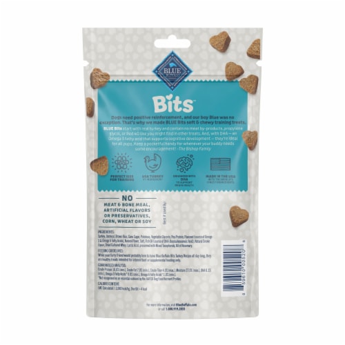 Blue Buffalo BB00520 Tempting Turkey Natural Soft-Moist Dog Treat, 0.3 lbs. Perspective: back