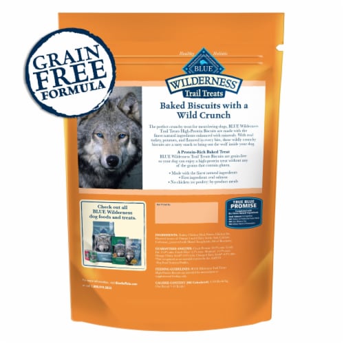 Blue Buffalo Wilderness Grain-Free Trail Treats Crunchy Dog Treats Biscuits Turkey Perspective: back