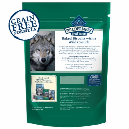 Blue Buffalo Wilderness Grain-Free Trail Treats Crunchy Dog Treats Biscuits Duck Perspective: back