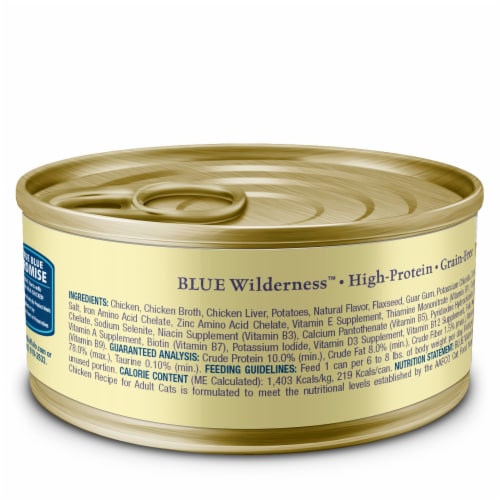 Blue Buffalo Wilderness High-Protein Grain-Free Adult Pate Wet Cat Food Chicken Perspective: back