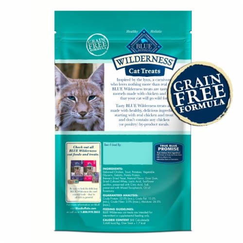 Blue Buffalo Wilderness Chicken & Trout Recipe Cat Treats Perspective: back