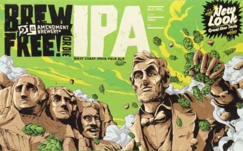 21st Amendment Brewery Brew Free! or Die IPA Perspective: back