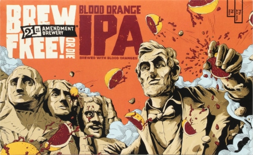 21st Amendment® Brew Free or Die Blood Orange IPA Perspective: back