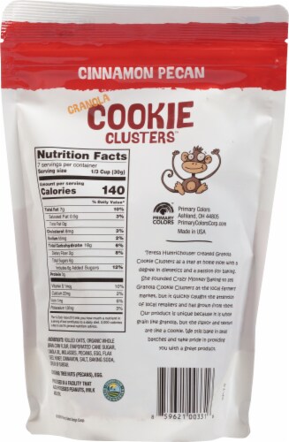Crazy Monkey Baking Cinnamon Pecan Granola Cookie Clusters Perspective: back