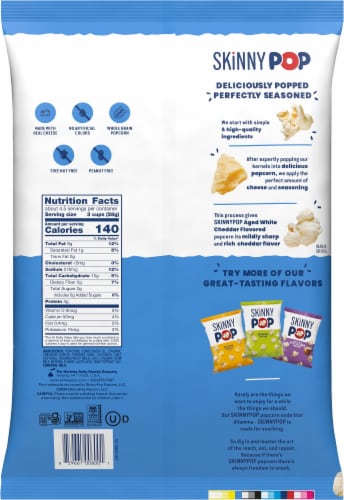 SkinnyPop Aged White Cheddar Popcorn Perspective: back