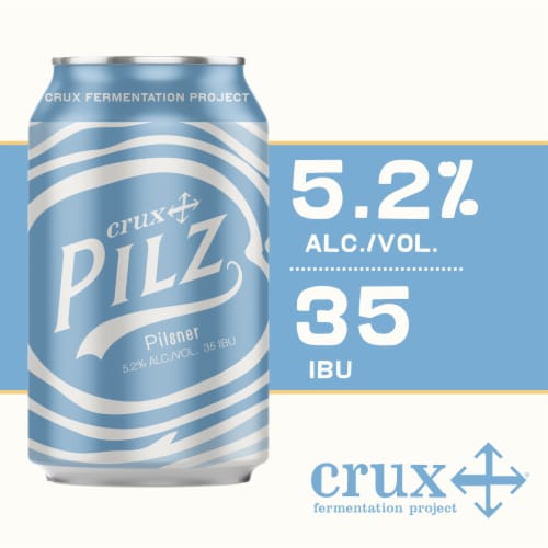 Crux Fermentation Project Crux Pilz Pilsner Craft Beer Perspective: back