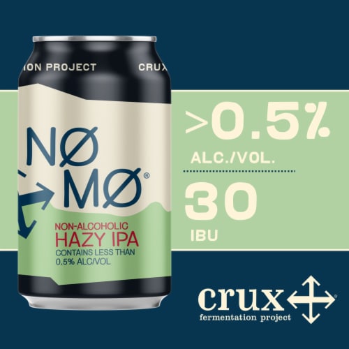 NØ MØ Non-Alcoholic Sunset Summit Hazy IPA Craft Beer Perspective: back